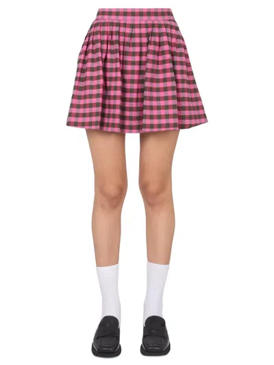 Kenzo High-waisted Check-pattern Skirt