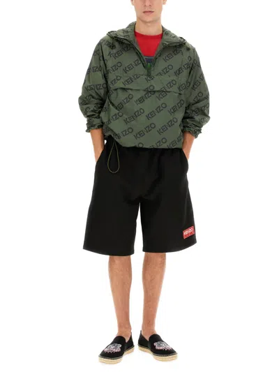 Kenzo Initials Hooded Jacket Drawstring Hem