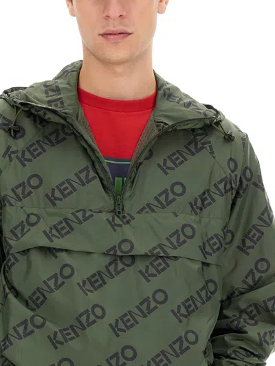 Kenzo Initials Hooded Jacket Drawstring Hem