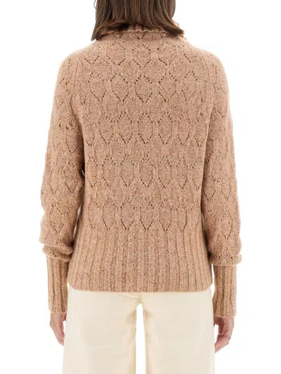 Kiton Textured Turtleneck Sweater With Ribbed Hem