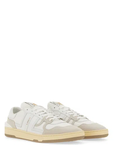Lanvin Mesh And Leather Clay Sneakers With