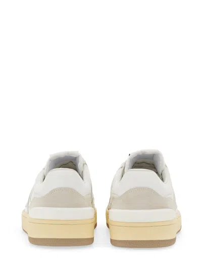 Lanvin Mesh And Leather Clay Sneakers With