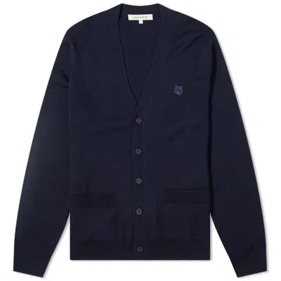 Shop Maison Kitsuné Fox Patch Cardigan