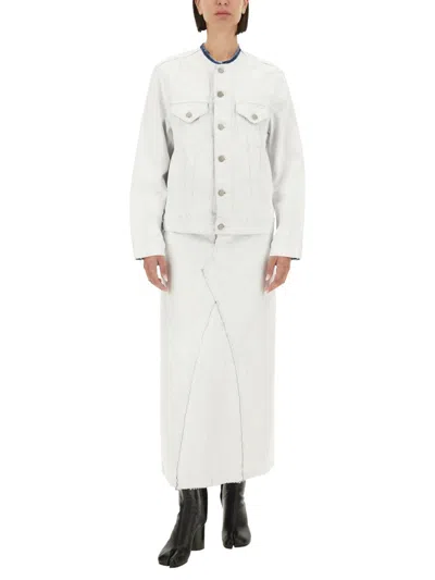 Maison Margiela Coated Denim Long Skirt