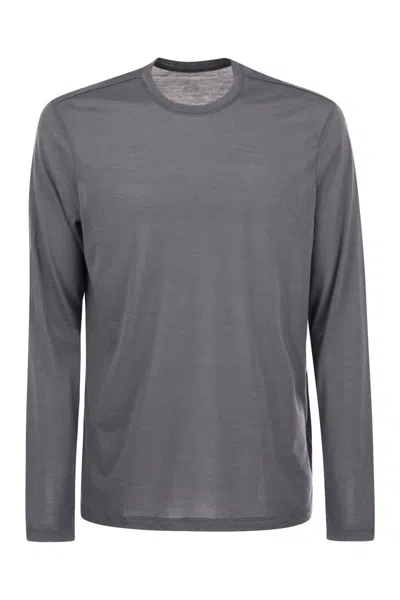 Majestic Crew-neck T-shirt In Silk And Cotton
