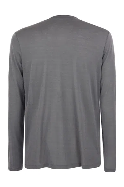 Majestic Crew-neck T-shirt In Silk And Cotton