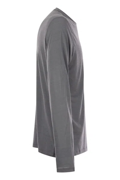 Majestic Crew-neck T-shirt In Silk And Cotton