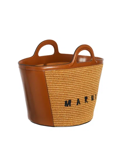 Marni Leather And Raffia Tropicalia Micro Bag