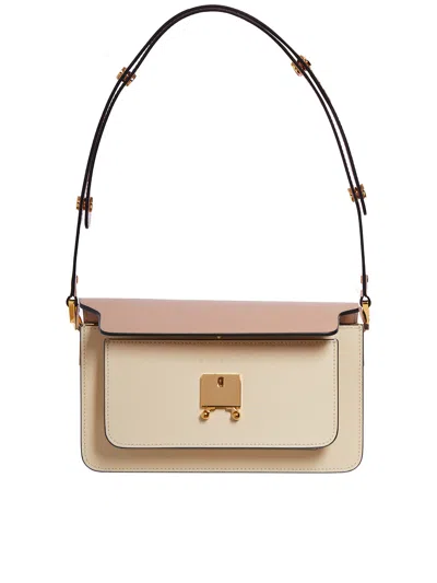 Marni Trunk Colourblock Foldover Top Shoulder Bag In Multi