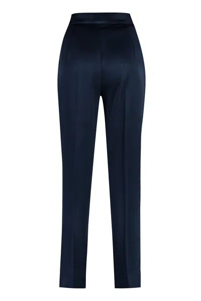 Max Mara Deserto Straight-leg Trousers In Blue