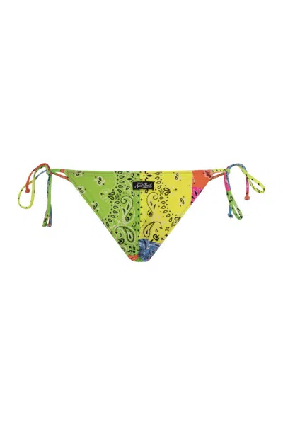 Mc2 Saint Barth Bandana Patterned Swim Briefs With Ties