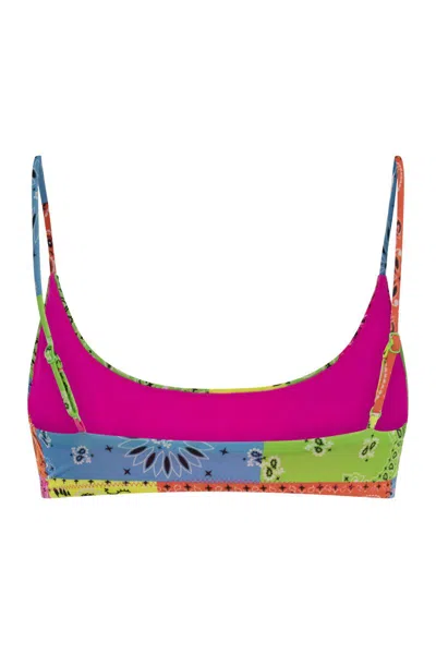 Mc2 Saint Barth Bralette Top With Bandana Print