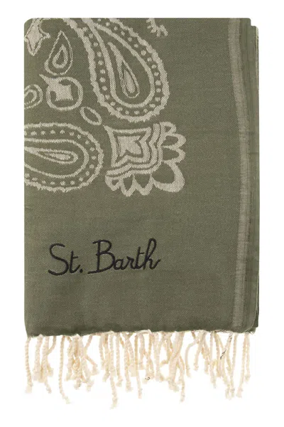 Mc2 Saint Barth Soft Jacquard Fouta With Print
