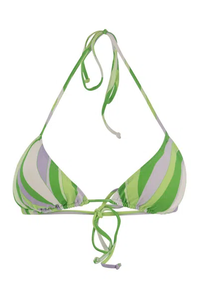 Shop Mc2 Saint Barth Women's Triangle Top With Wave Print