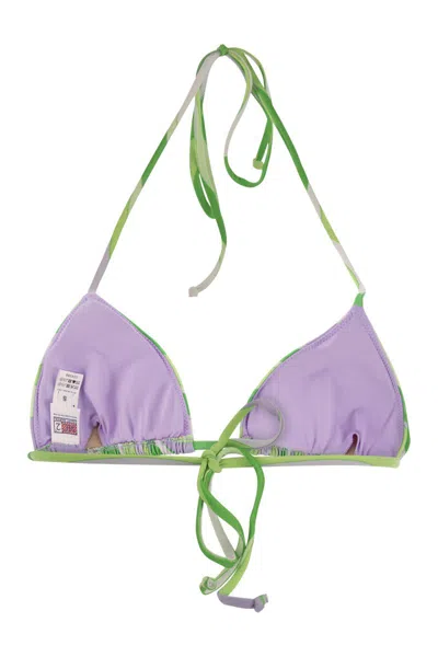 Mc2 Saint Barth Graphic Printed Triangle Bikini Top