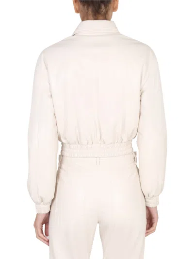 Msgm Collared Neck Jacket Elasticated Hem In Pink