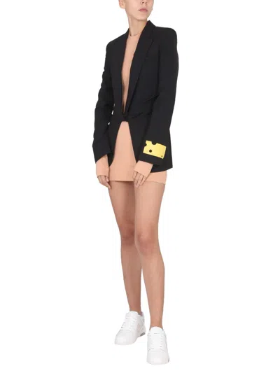Off-white Twisted Blazer Wool Blend Jacket