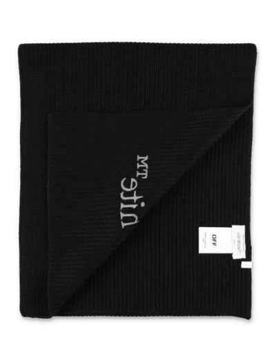 Off-white Bookish Logo-knit Wool Scarf Accessories