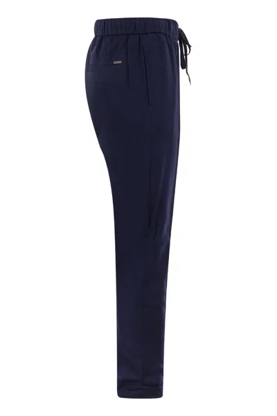 Peserico Men Technical Cotton Jogger Trousers