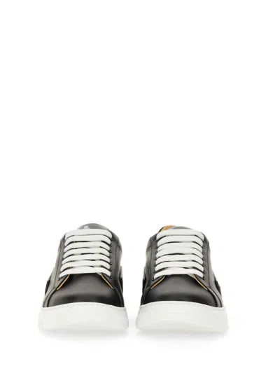 Philipp Plein Black Calf Leather Sneakers