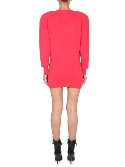 Philosophy Di Lorenzo Serafini Structured V-neck Mini Dress In Pink