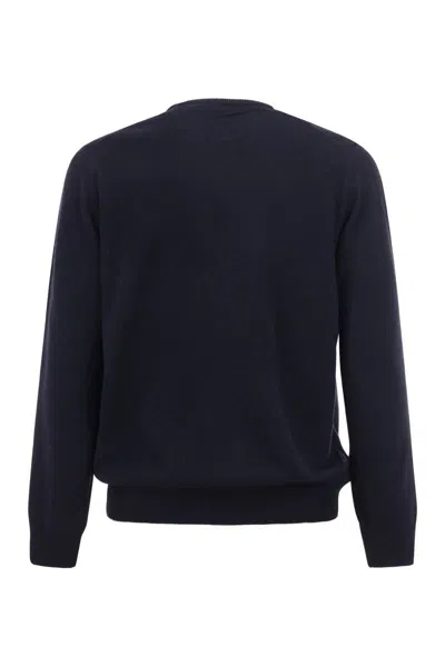 Polo Ralph Lauren Black Crew Neck Knitwear In Blue
