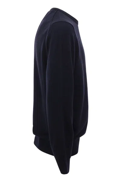 Polo Ralph Lauren Black Crew Neck Knitwear In Blue
