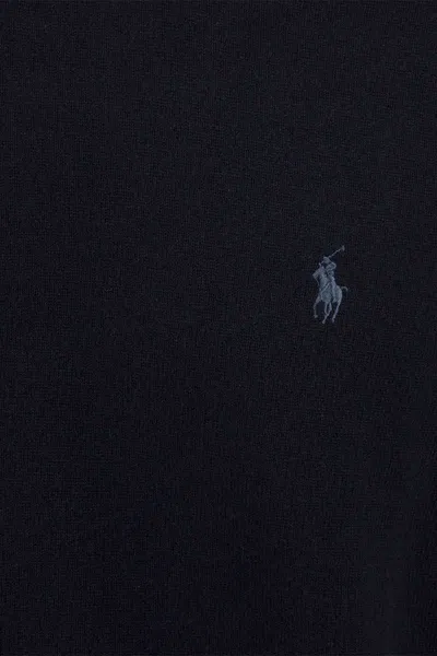 Polo Ralph Lauren Black Crew Neck Knitwear In Blue