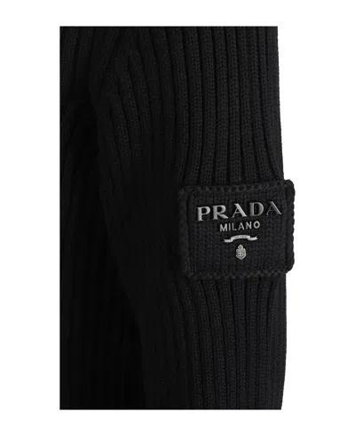 Prada High-neck Ribbed Wool Sweater