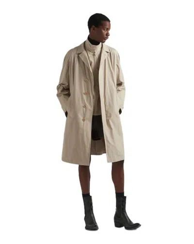 Prada Single-breasted Cotton Overcoat
