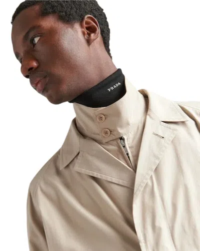 Prada Single-breasted Cotton Overcoat