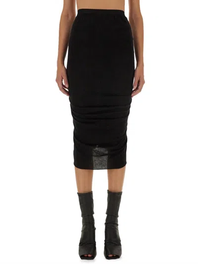 Shop Rick Owens Skirt With Drape