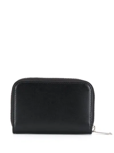 Saint Laurent Black Zipper Around Wallet