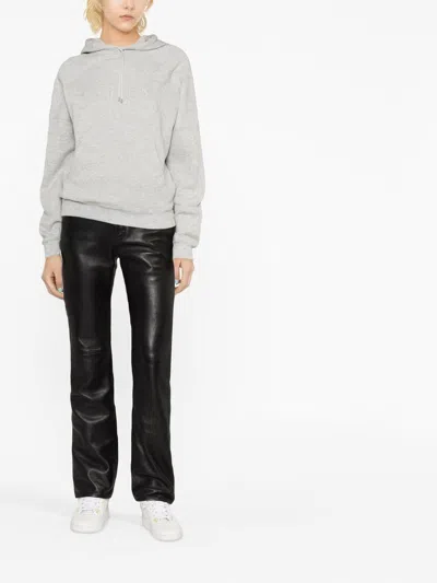 Saint Laurent Cassandre Embroidered Cotton Hoodie