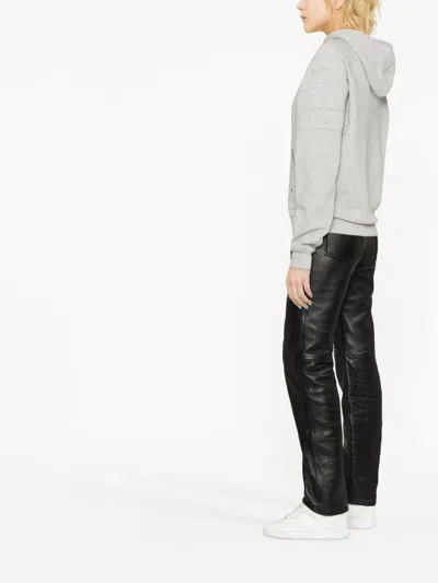 Saint Laurent Cassandre Embroidered Cotton Hoodie