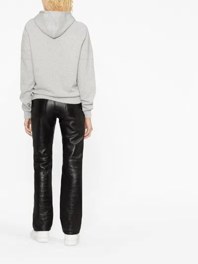 Saint Laurent Cassandre Embroidered Cotton Hoodie