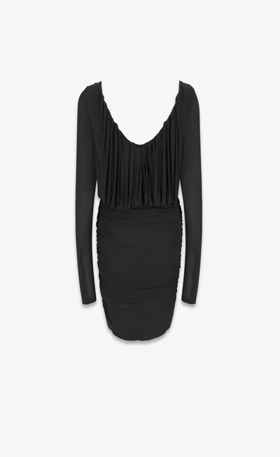 Saint Laurent Cupro Mini Dress