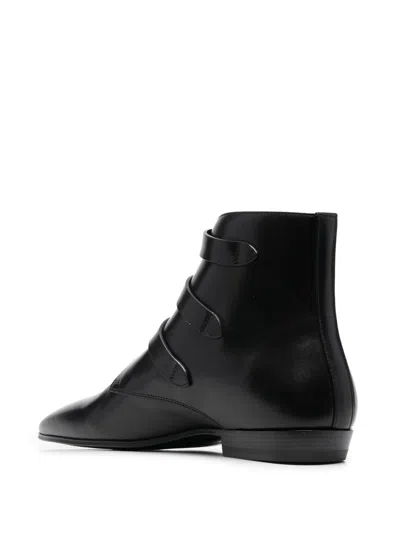 Saint Laurent Black Gothic Manito Boots For Men