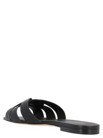 Saint Laurent Paris Women Tribute Mules In Smooth Leather