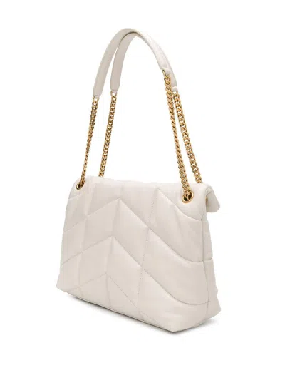 Saint Laurent Puffer Logo Plaque Shoulder Bag