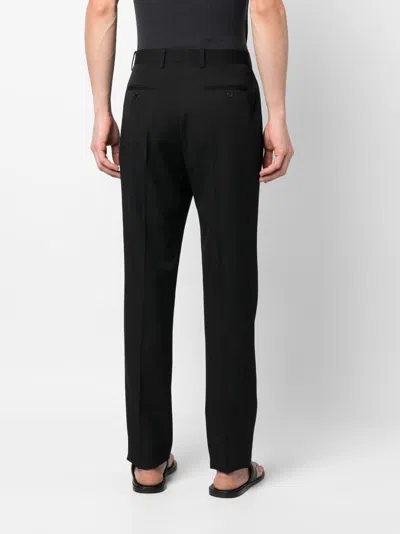 Saint Laurent Button Detailed Straight Leg Trousers