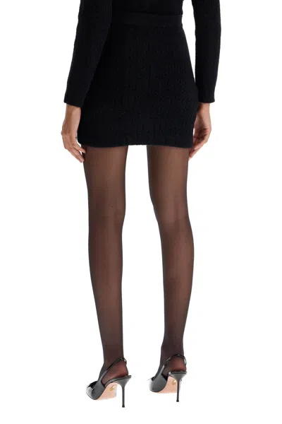 Self-portrait Self Portrait Black Alpaca Blend Skirt Women In Black