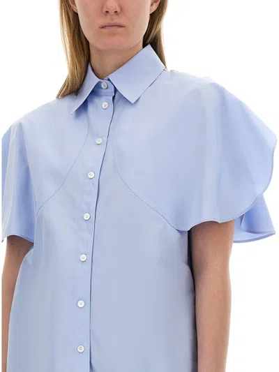 Stella Mccartney Flared Short Sleeve Cotton Shirt