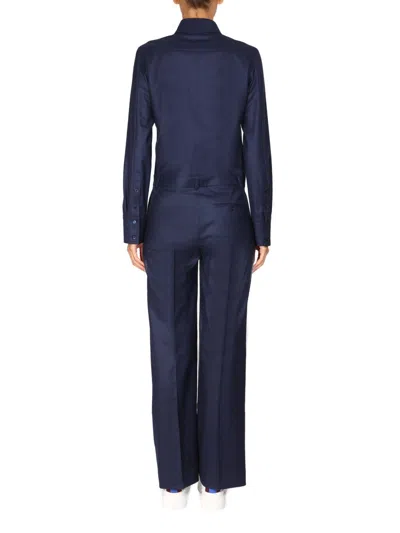 Stella Mccartney Wool Jumpsuit In Blue