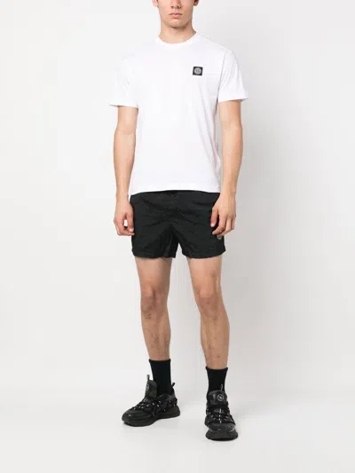 Stone Island Compass Patch Drawstring Swim Shorts