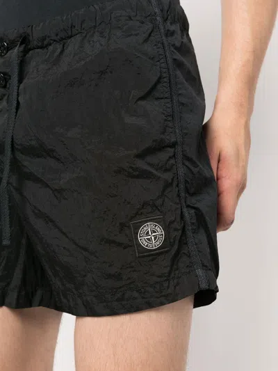 Stone Island Compass Patch Drawstring Swim Shorts