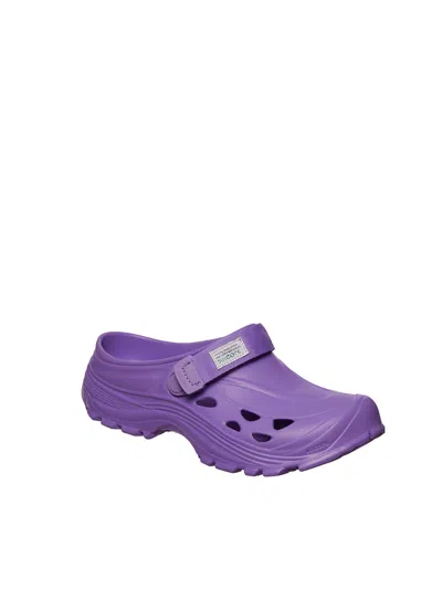Suicoke Rubber Clogs With Open Back And Secure Strap