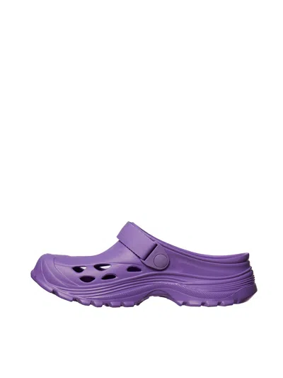 Suicoke Rubber Clogs With Open Back And Secure Strap