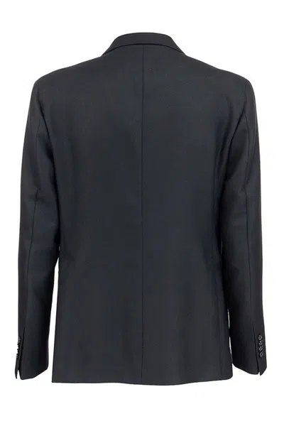Tagliatore Lapel Single-breasted Jacket With Front Patch Pockets