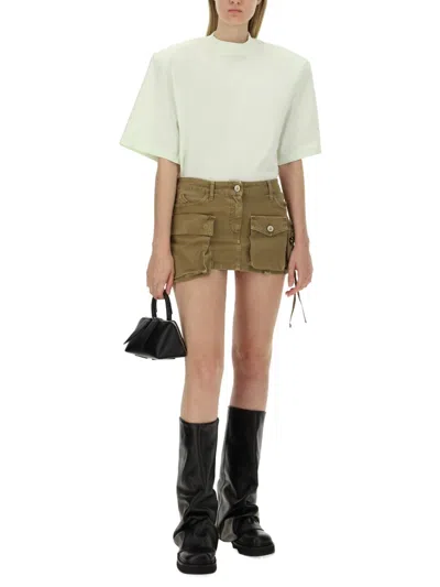 Attico Fay Denim Cargo Miniskirt